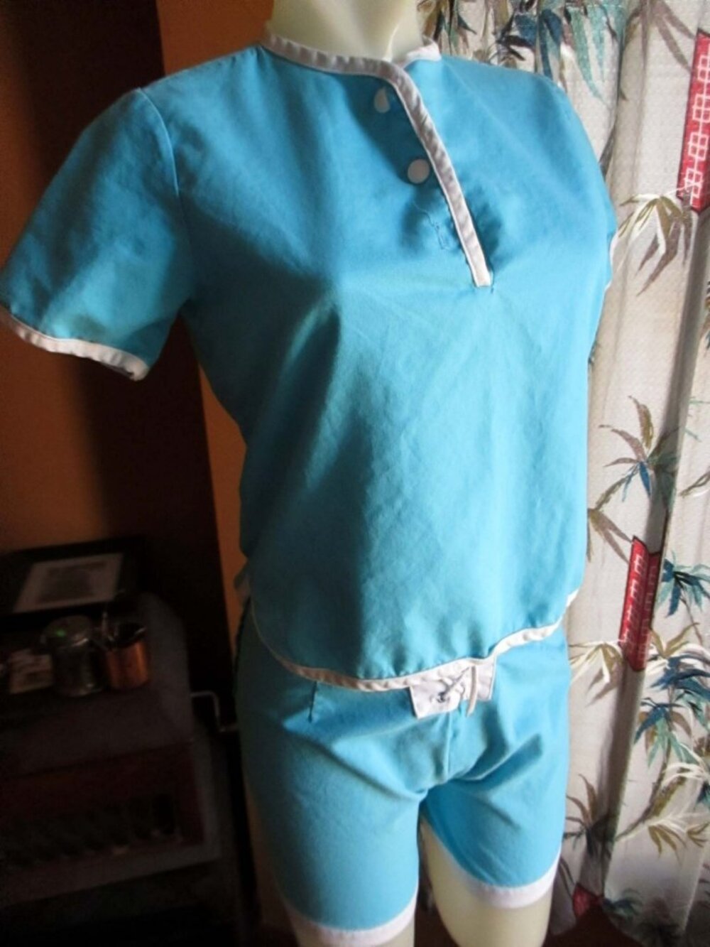 True Vintage 1960's Women's XS Girls 12 Gym Class Uniform Penneys Blue Scooter